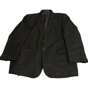 Marco Carelli Lambswool Cashmere Blazer Brown Tweed Men’s Size 44s Sports Coat